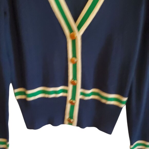 ALEXIA ADMOR Savannah Cardigan in Navy Women's T533 Size M - Picture 4 of 16